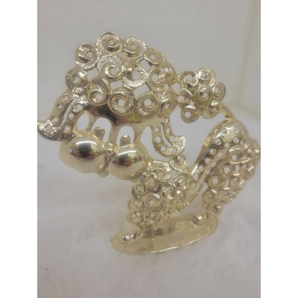 Vintage Silver Toned Poodle Earring Holder Tree - Picture 5 of 7